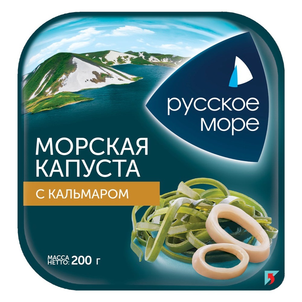 Морская капуста маринованная с кальмаром, 200 г